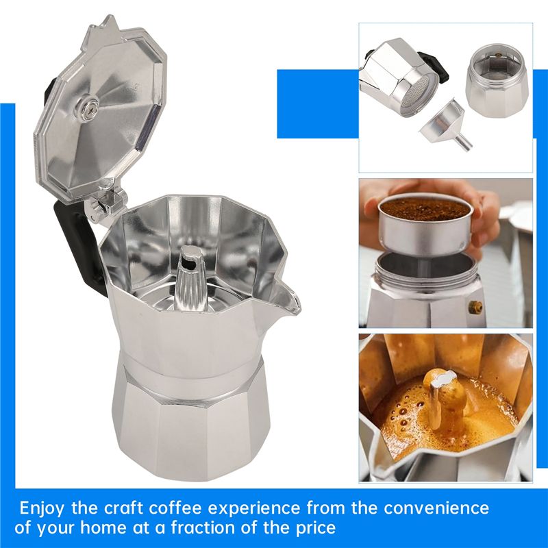 Moka Pot Stove - ماكينة قهوة إيطالية A92P موكا بوت،