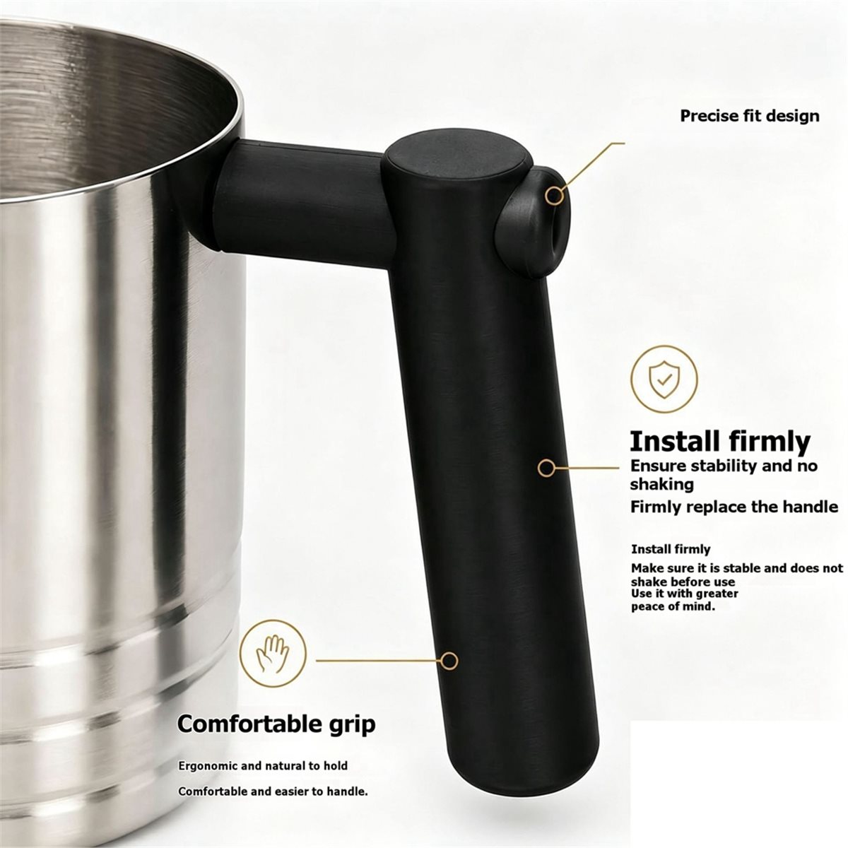 Barista Milk Jug - مقبض بديل لإبريق رغوة الحليب لآلة