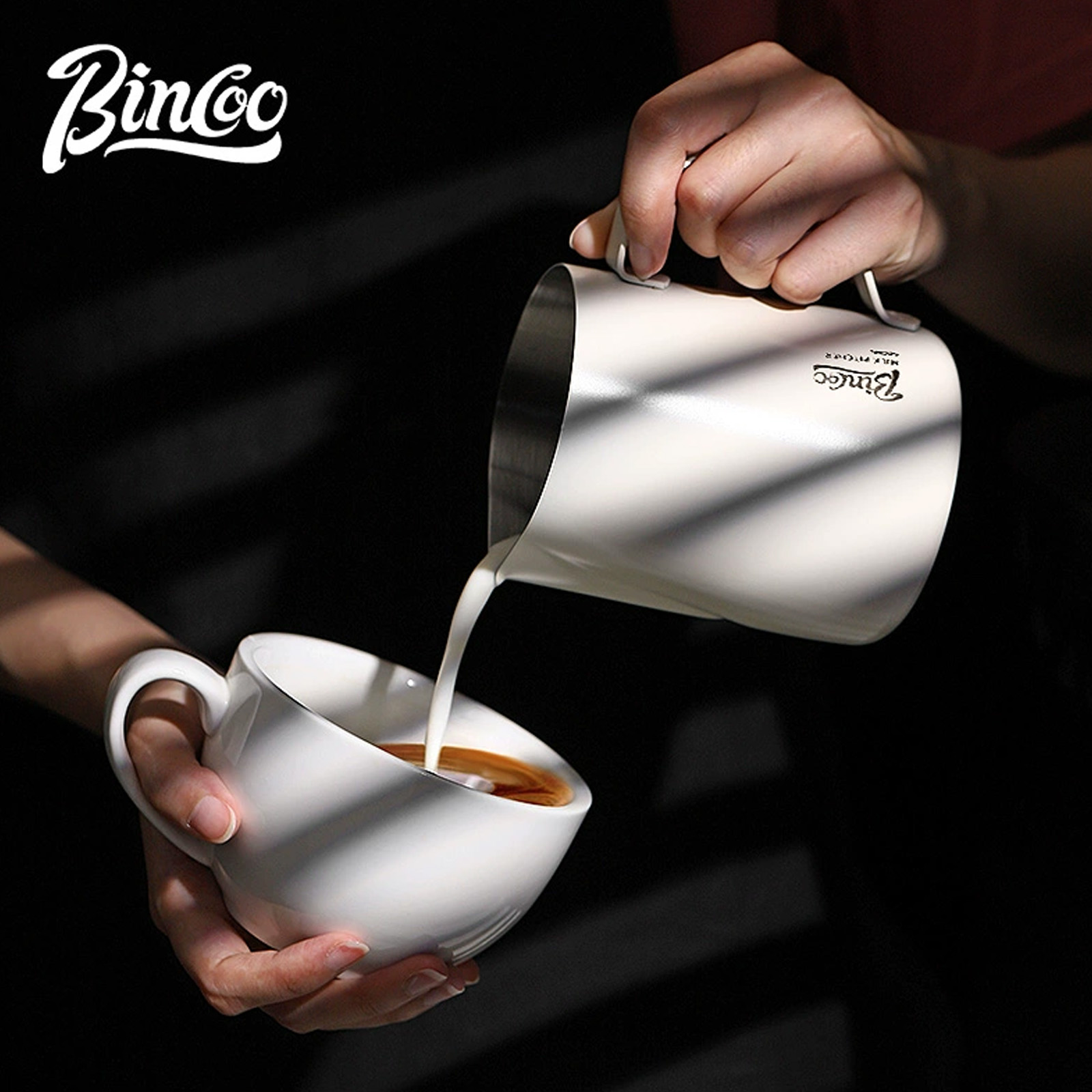 Barista Milk Jug - BINCOO 350/600 مللي إبريق مزبد حليب