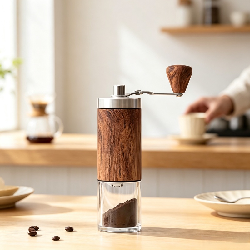 مطحنة قهوة يدوية محمولة بتصميم - مراجعة Burr Hand Grinder وسعره