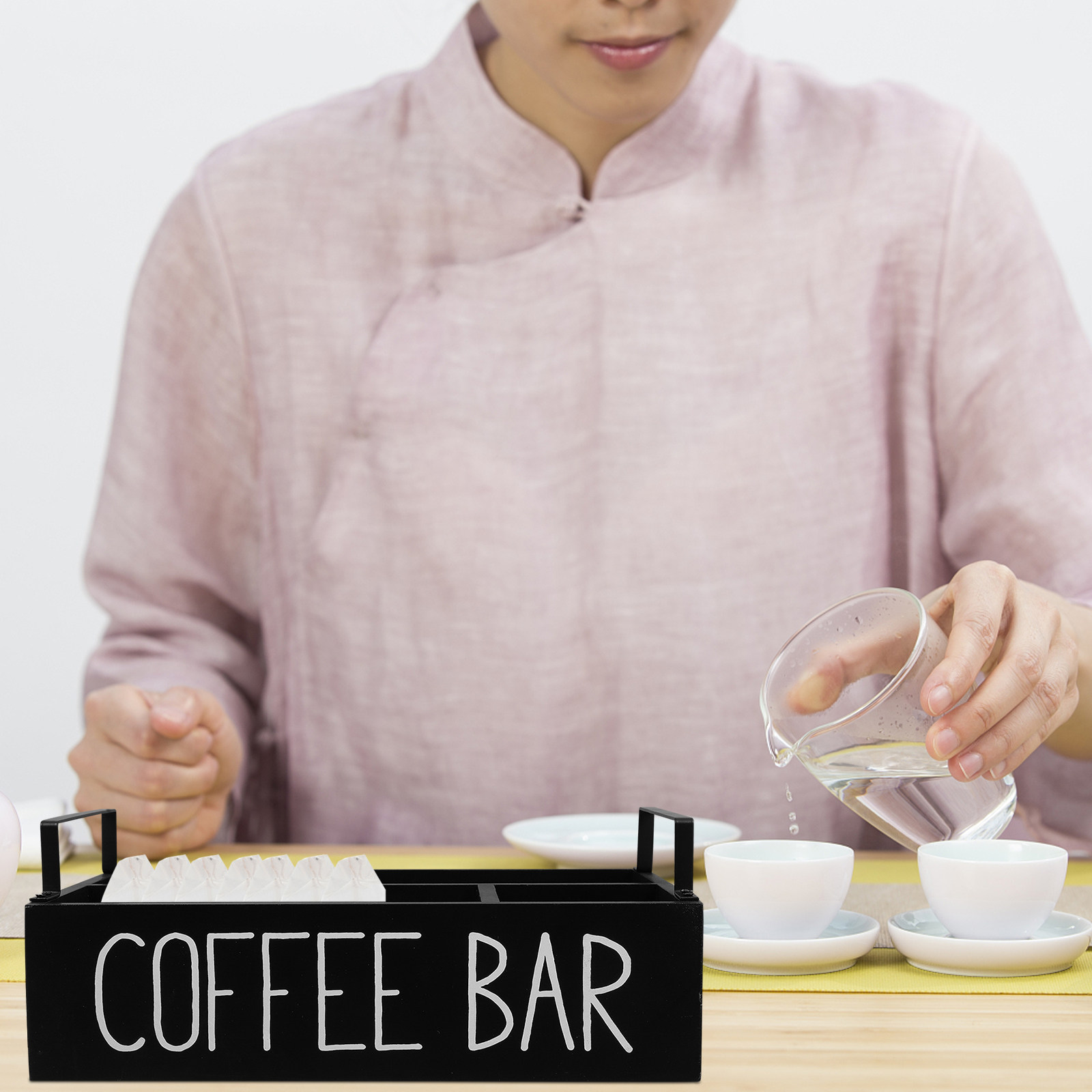منظم أكياس الشاي الخشبي متعدد  - مراجعة Coffee Tea Sugar وسعره