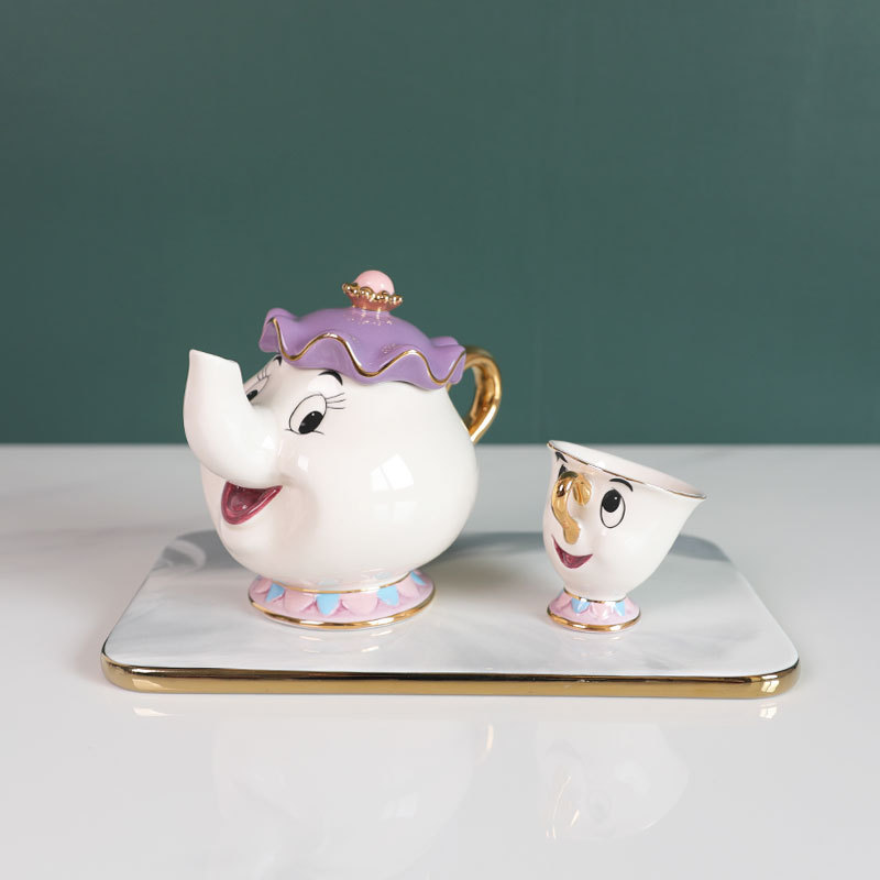 متوفر: طقم شاي كرتوني لطيف بتص - مراجعة Coffee Tea And Sugar Set وسعره